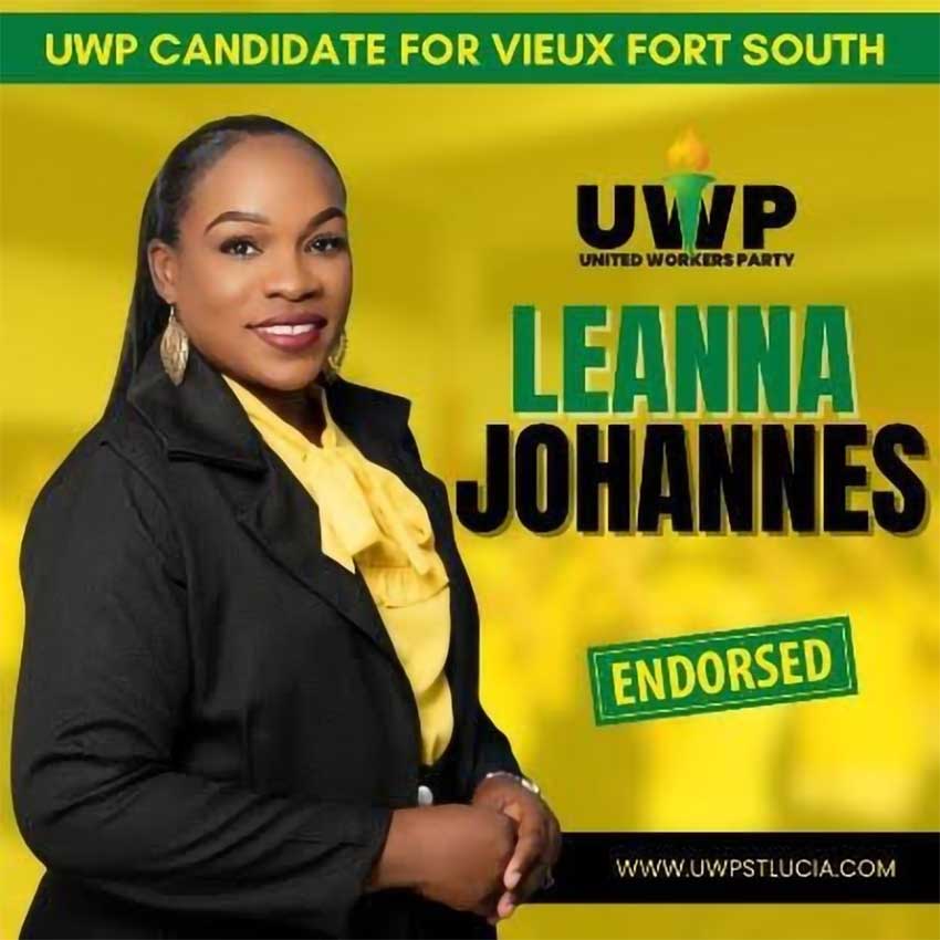 Leanna Johannes, UWP candidate for Vieux Fort South