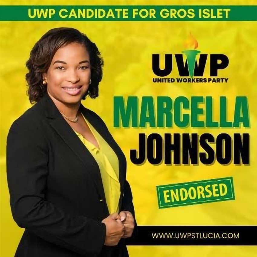 Marcella Johnson, UWP candidate for Gros Islet