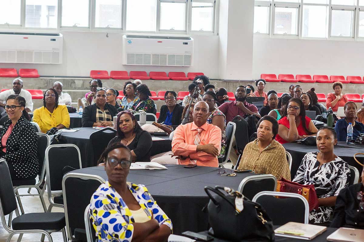 Conference attendees at a pre-conference workshop