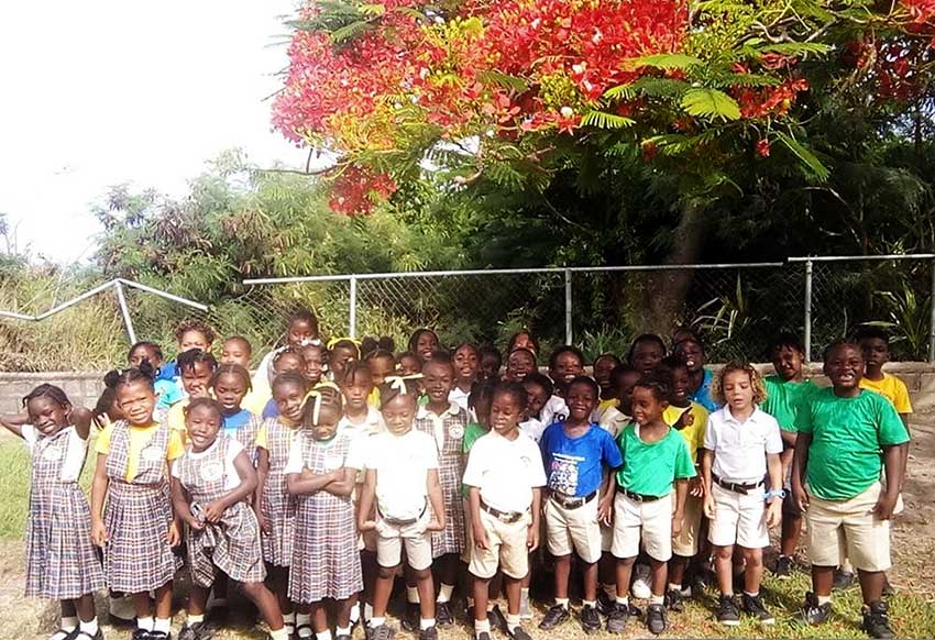 Students of the Bronte Welsh Primary School, Saint Kitts and Nevis. Photo Credit: Bronte Welsh 