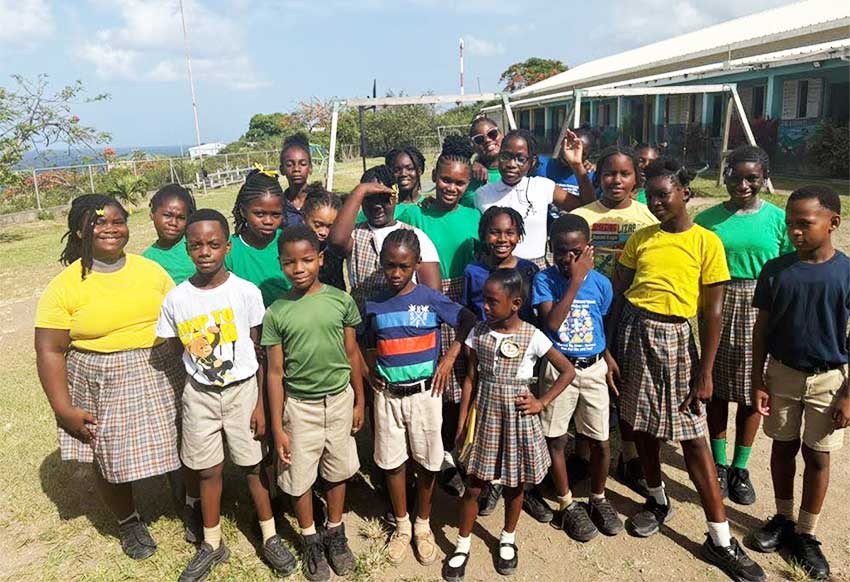 Primary School Students of the Bronte Welsh Primary School, Saint Kitts and Nevis. Photo Credit: Bronte Welsh Primary School.