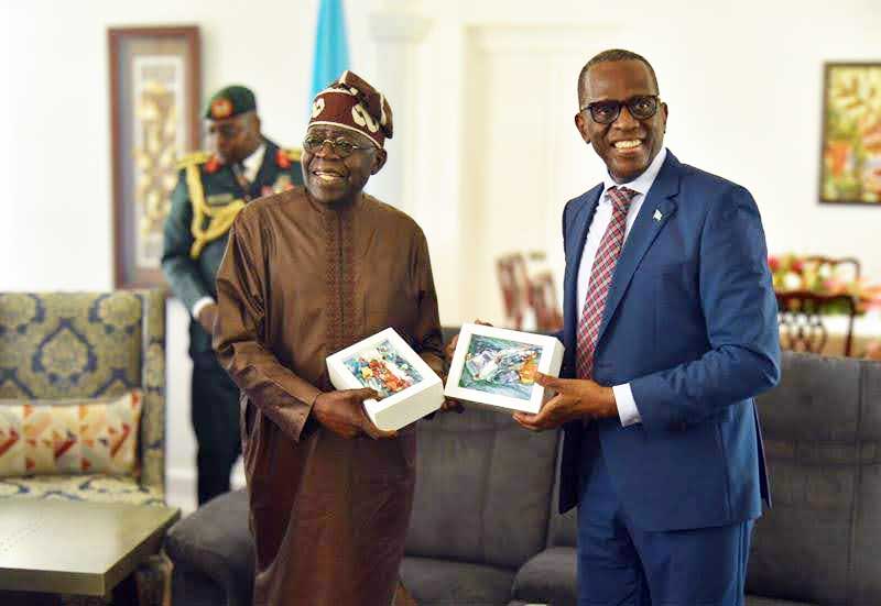 President of the Federal Republic of Nigeria, H.E. Bola Ahmed Tinubu & Prime Minister Hon. Philip J. Pierre