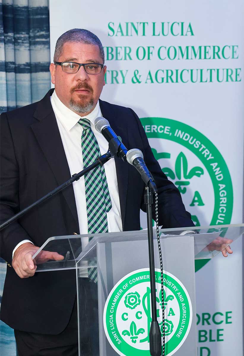 St. Lucia Chamber of Commerce President Ross Gardner