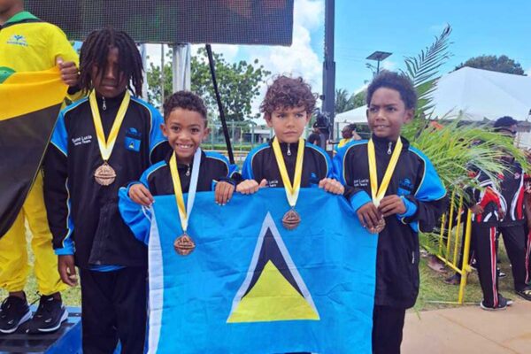 Boys 8 and Under Relay team