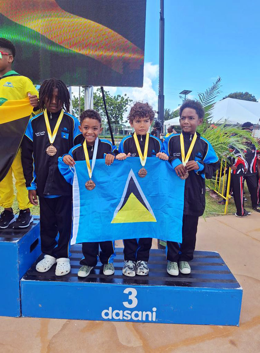 Boys 8 and Under Relay team