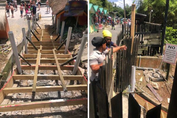 Major upgrades at the Sulfur Park, Soufriere [photo credit : OPM]