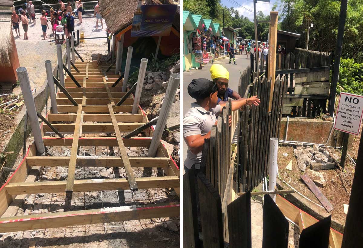 Major upgrades at the Sulfur Park, Soufriere [Photo credit : OPM]