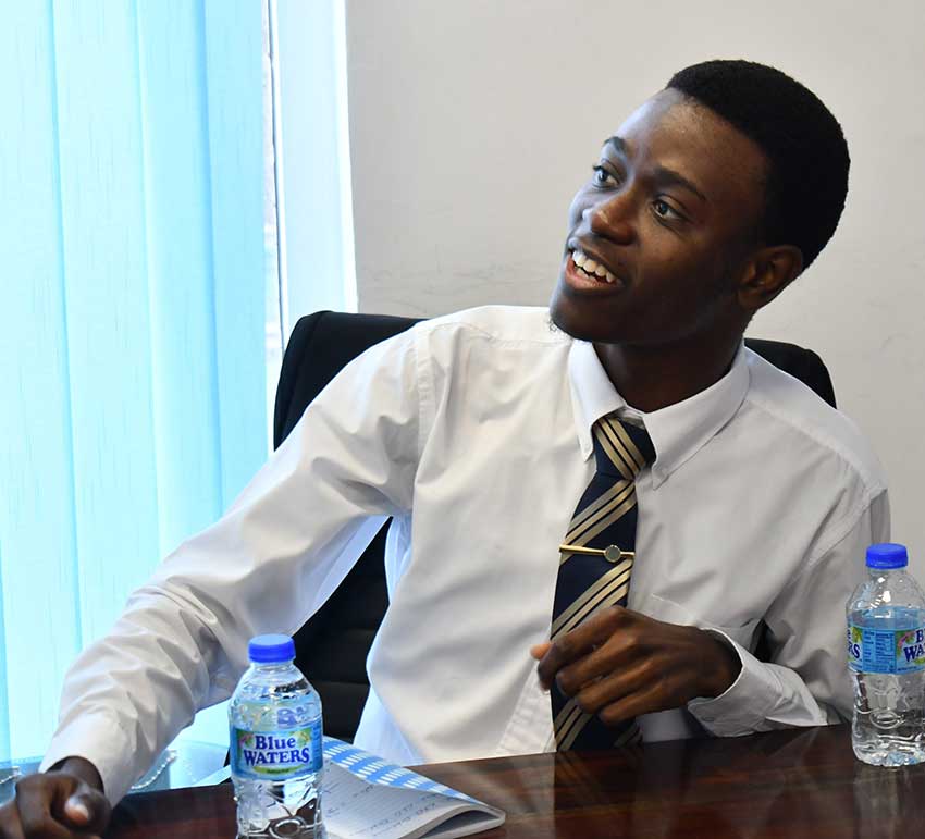 Deputy Male CARICOM Youth Ambassador Naeem Philbert [Credit: MYDS]