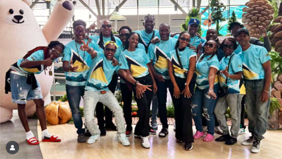 Saint Lucian representatives at the Expo, in Osaka