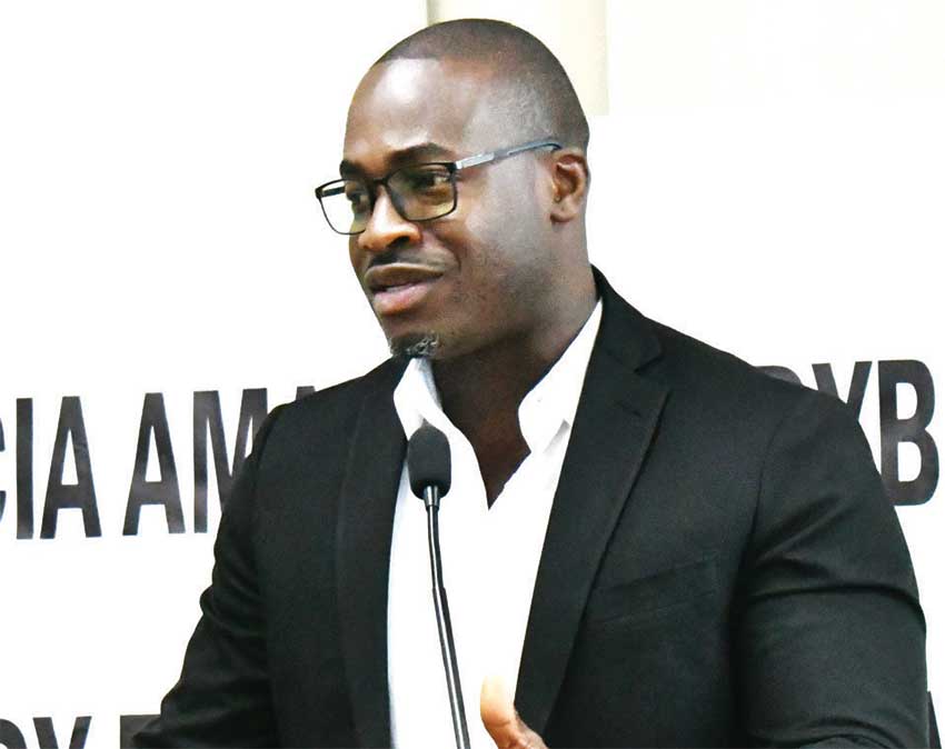 Sports Minister Kenson Casimir …[ photo credit : MYDS]