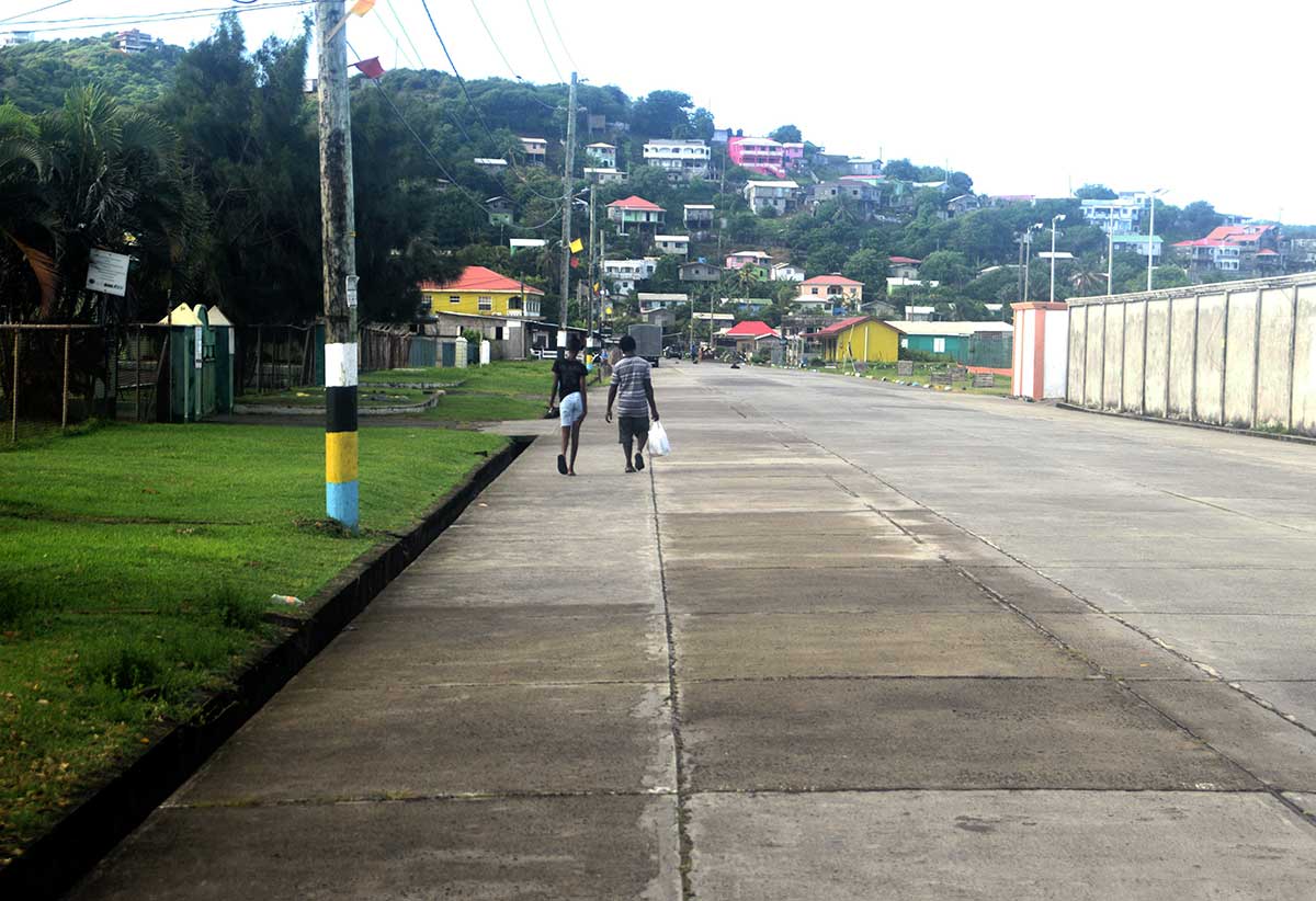 Site of Accident, The Promenade in Bruceville, Vieux Fort. [Photo Credit: Kingsley Emmaneul]
