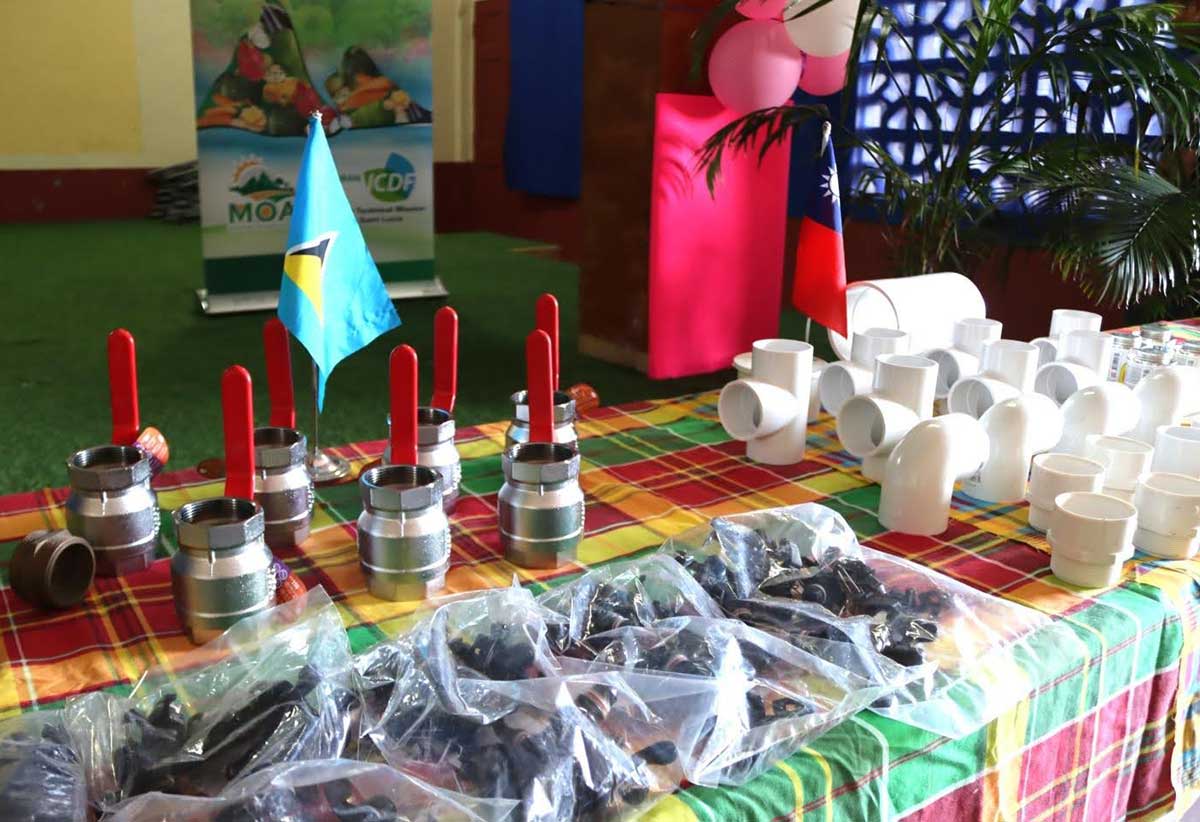 Pipe fittings for the implementation of the main water supply line were part of the Taiwan Technical Mission’s donation to the Ladelin (Delcer) Women Farmers Association.