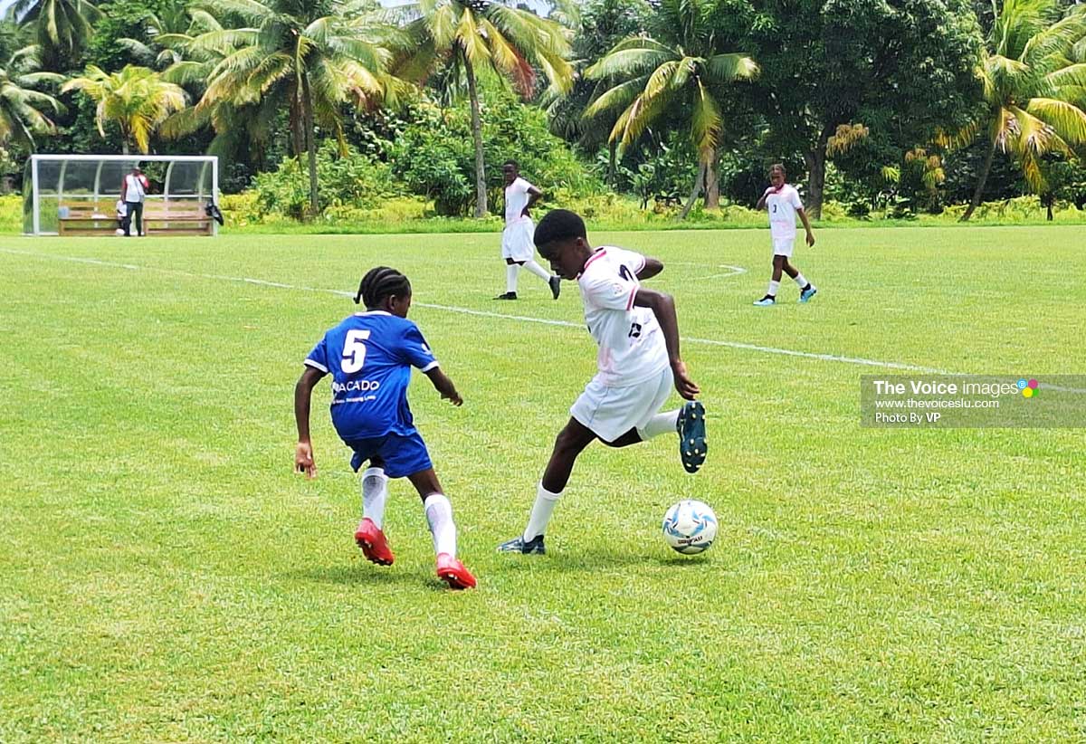 Soccer action in SLFA Under 12 Boys Competition