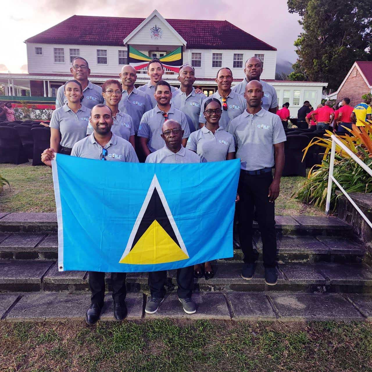 Team St. Lucia at the Governor General’s Residence in St. Kitts 
