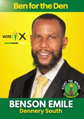 Benson Emile - UWP candidate for Dennery South