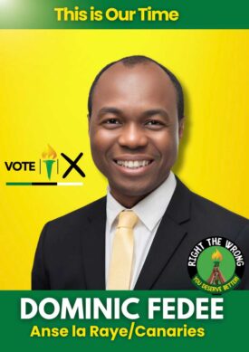 Dominic Fedee - UWP candidate for Anse La Raye/Canaries