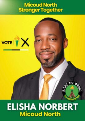 Elisha Norbert - UWP candidate for Micoud North