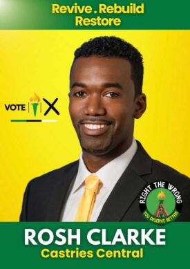 Rosh Clarke - UWP candidate for Castries Central