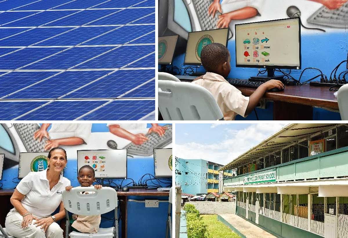 Solar-powered system installed by the Sandals Foundation at Casries Anglican Infant School will support sustainable energy for the school’s computer lab and students’ digital learning.