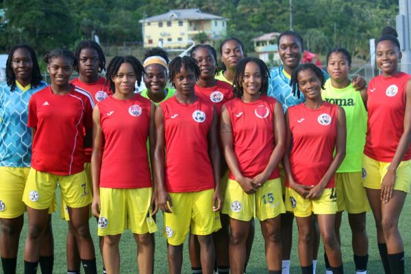 Some of the players at Saturday’s training camp at the SLFA’s Mabouya Valley training facility
