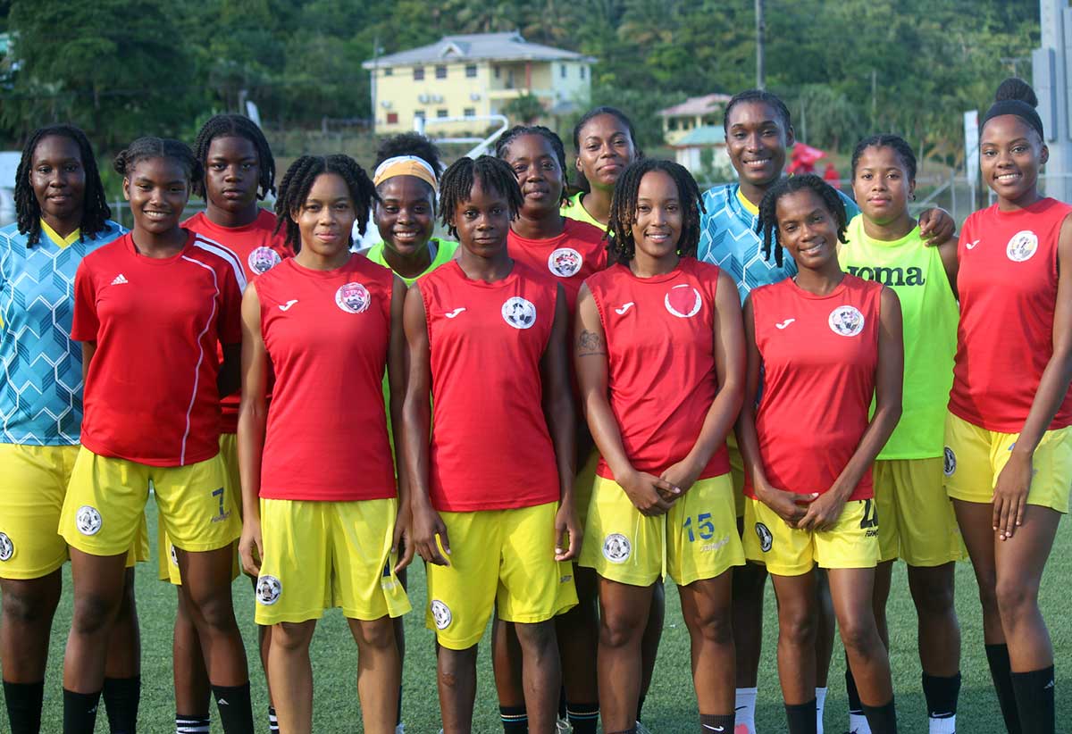 Some of the players at Saturday’s training camp at the SLFA’s Mabouya Valley training facility