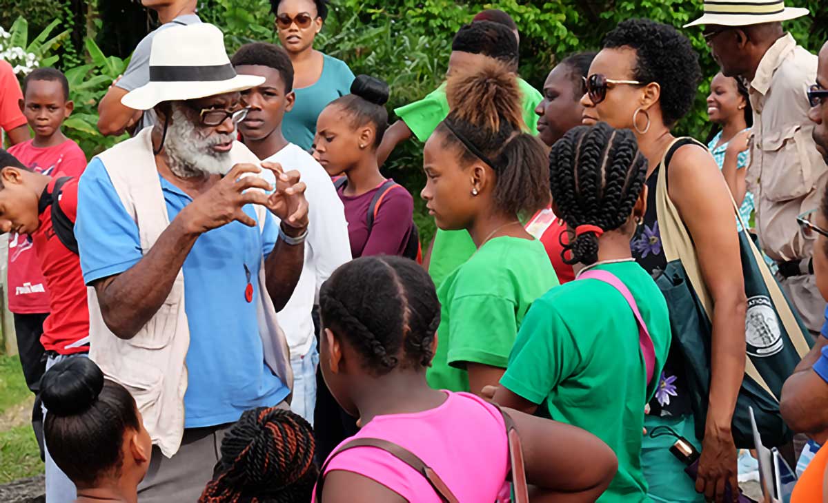 Dr Williams engages with the youth on conservation and preservation of their habitat 