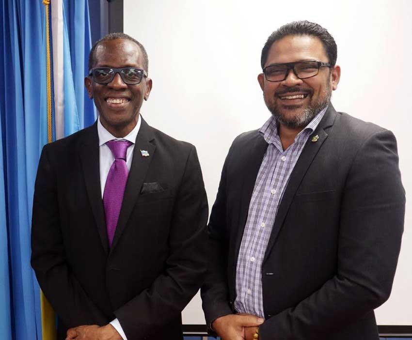 Prime Minister Philip J. Pierre and Noorani Azeez