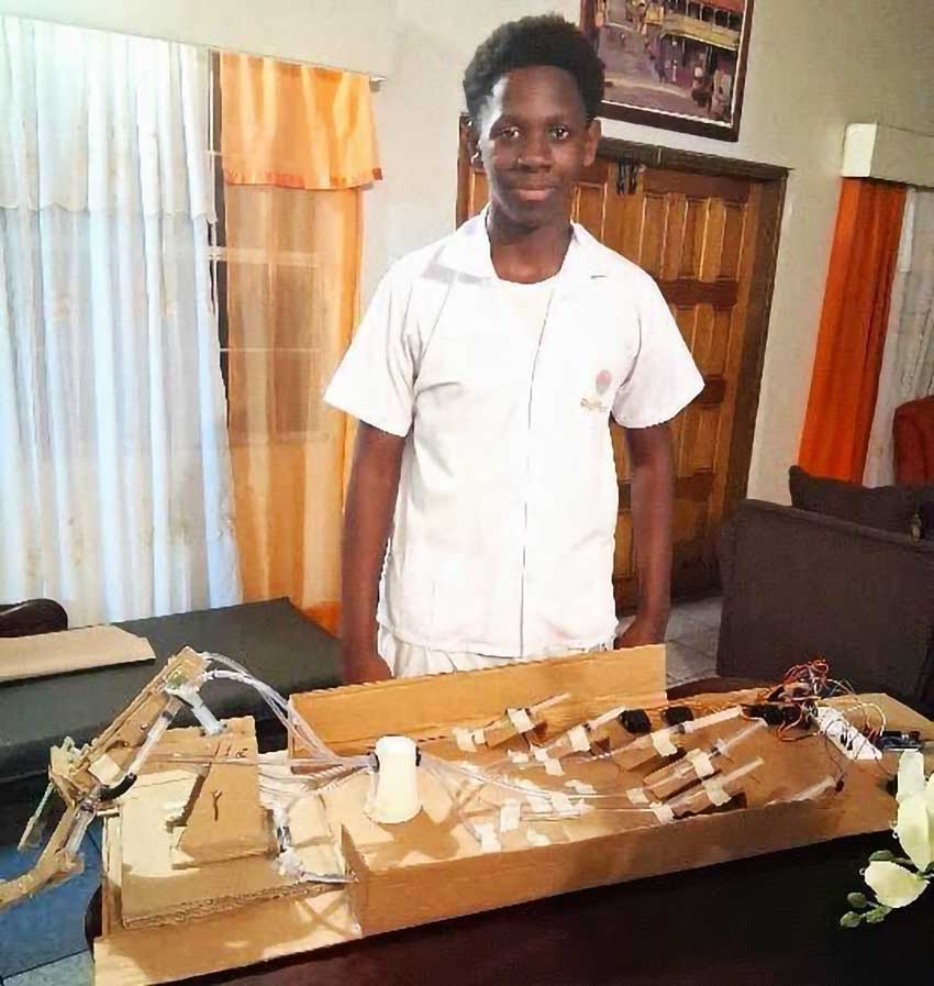 Jayden Miller-Monrose from Saint Lucia won a bronze medal in Level I of the 2026 Robotics & Electronics Systems Olympiad with his project “Hydropicium Cybernetic Arm”.
