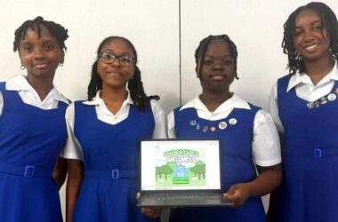 Madison Altius, Dion Evlyn Francois, Kaireda Lionel and Thandi Wilson of team “CariByte” from Saint Lucia, earned a silver medal in Level I of the 2026 Computer Coding Olympiad with their project “The Path to Wellness”.