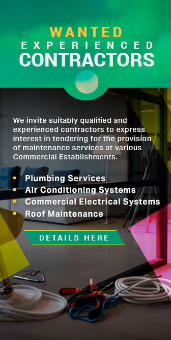 WANTED – Experienced Contractors for Maintenance Services. Tap/click here for more details.