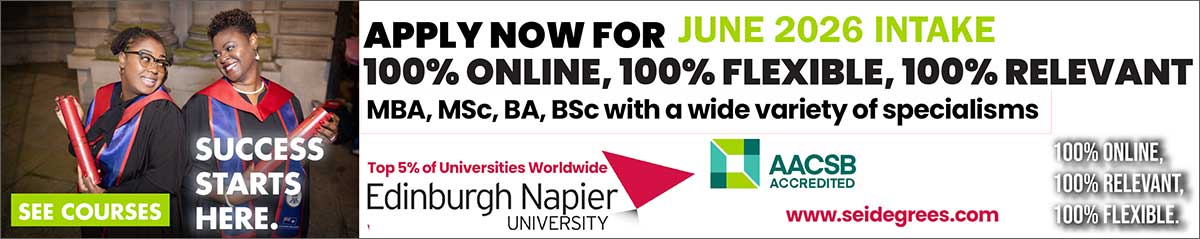 Tap/click here to apply now for June 2026 intake at Edinburgh Napier University.