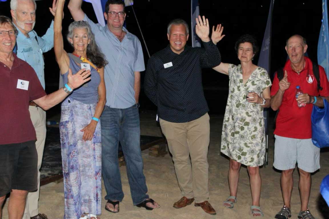 Tourism officials and participants mingle