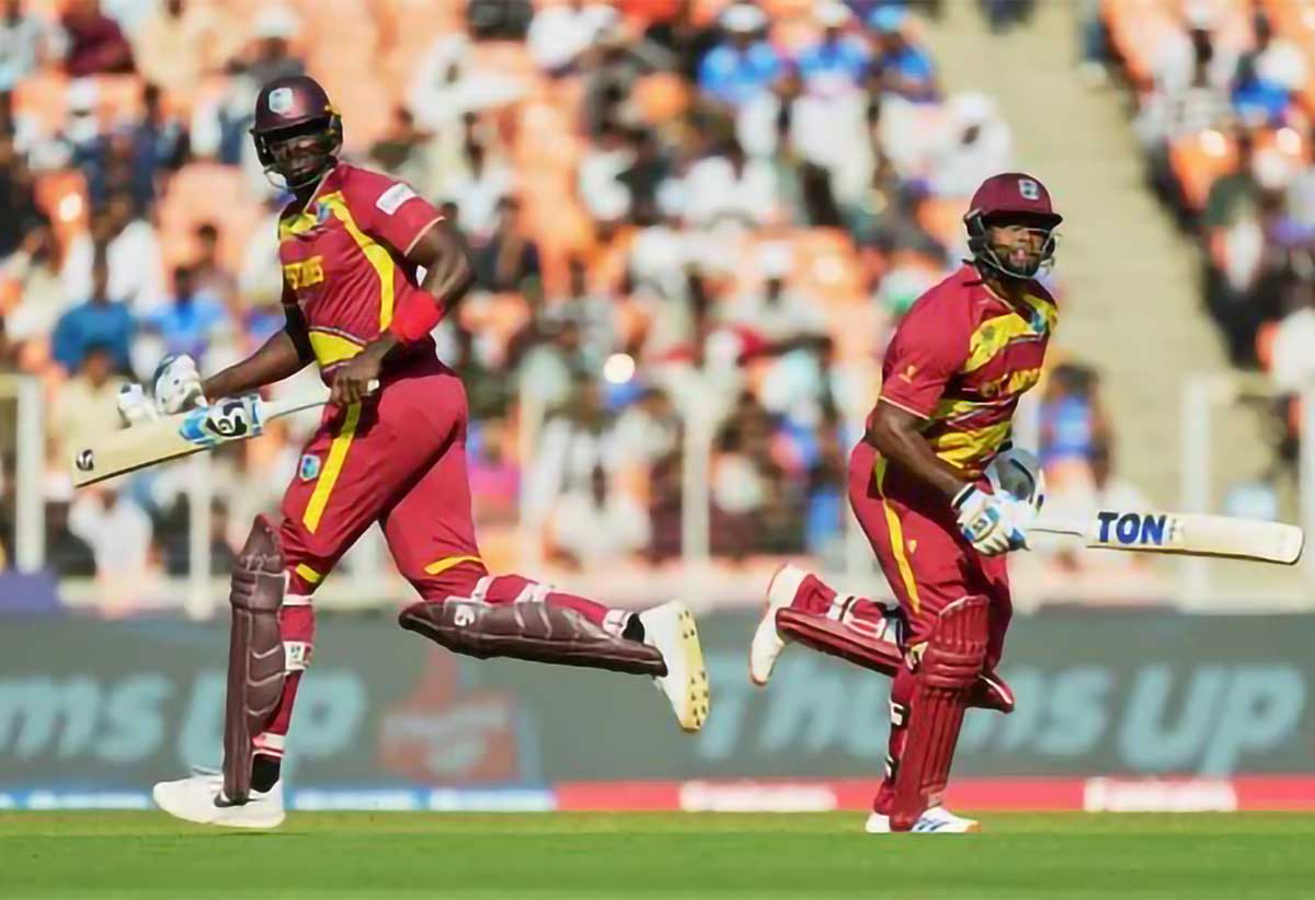 Jason Holder and Romario Shepherd added a record eight-wicket partnership of 89 runs 