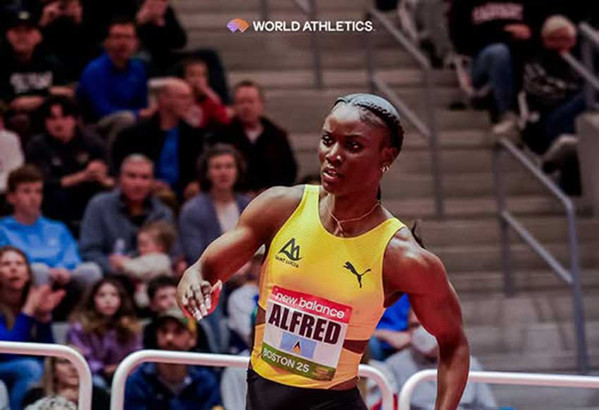 Olympic 100m Champion Alfred Opens Season in Style