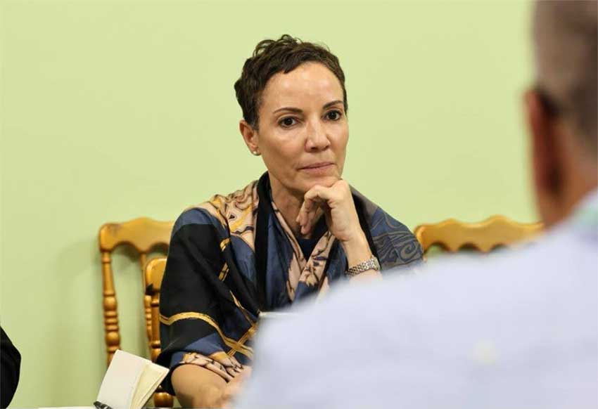 Minister of Foreign Affairs and Foreign Trade of Jamaica, Senator the Hon. Kamina Johnson Smith (image above) in a briefing with the Assistant Secretary-General for CARICOM Single Market and Trade.