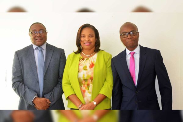 L-R: Leo Titus Preville, Marcella Johnson and Dominic Fedee at Wednesday’s press conference (Photo credit: VP)