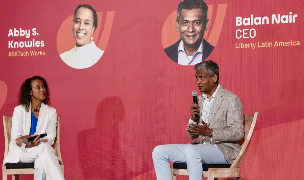 Balan Nair, President and Chief Executive Officer of Liberty Latin America, in conversation with technology strategist and enterprise advisor, Abby Knowles of ASKTech Works.