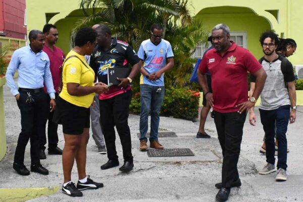 Personnel from the Ministry of Sports and other agency representatives prepare for the event [Photo credit: MYDS]