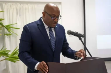 Hon. Shawn Edward, Minister for Infrastructure, Port Services and Energy (Photo credit: OECS)
