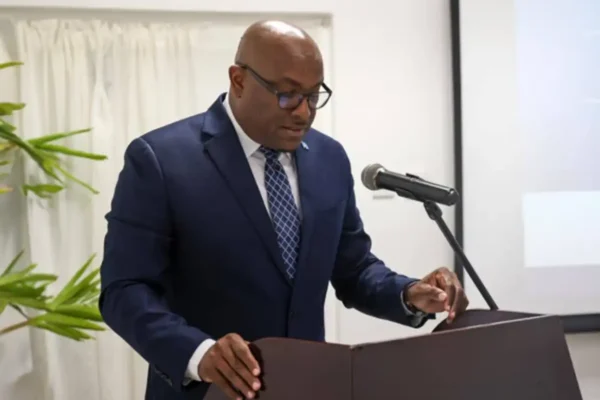 Hon. Shawn Edward, Minister for Infrastructure, Port Services and Energy (Photo credit: OECS)