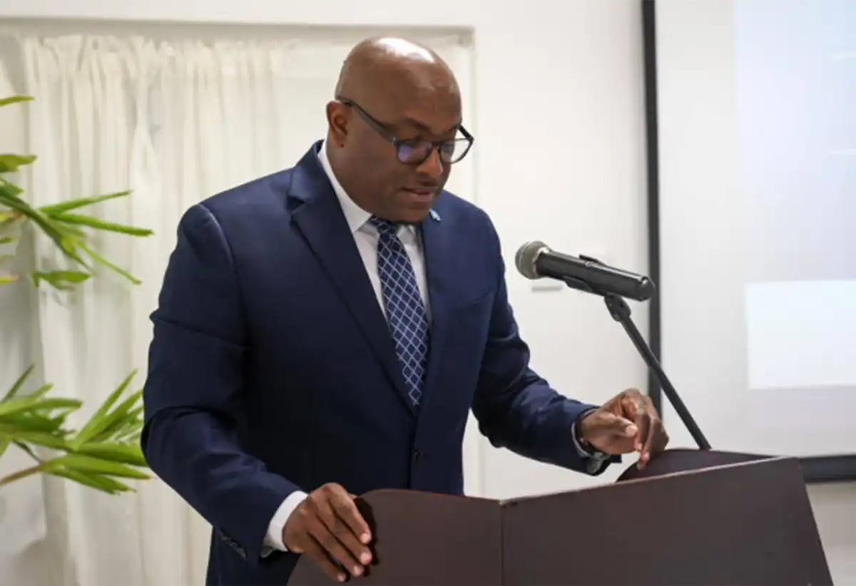Hon. Shawn Edward, Minister for Infrastructure, Port Services and Energy (Photo credit: OECS)