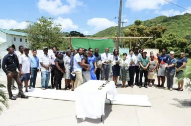 Nicole Su, Taiwan’s Ambassador to Saint Lucia, joins Lisa Jawahir, Minister for Agriculture, Fisheries, Food Security and Climate Change, Mr. Daniel Lee, Chief of the Taiwan Technical Mission in Saint Lucia and others at the official handover ceremony held at the Union Orchid Gardens on Tuesday, June 9, 2026.