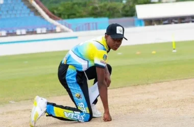 Top order batter Theo Edwards led Team Saint Lucia U-19 [Photo credit : Windwards Cricket Inc.]