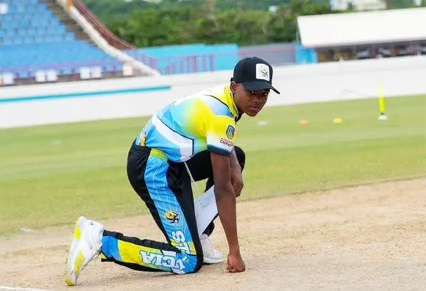 Top order batter Theo Edwards led Team Saint Lucia U-19 [Photo credit : Windwards Cricket Inc.] 