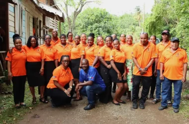 Members of the newly-formed dance group, Babonneau Cultural Ambassadors.