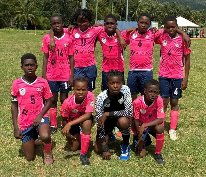 Desruisseaux Boys U-12 football squad [Photo credit: SLFA]