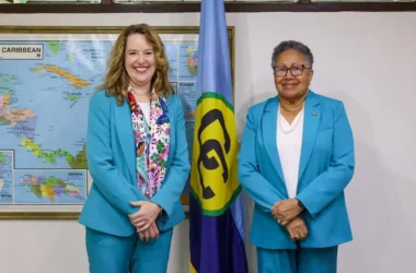 Director General of the International Organization for Migration (IOM), Ms. Amy Pope, and CARICOM Secretary-General, Dr Carla Barnett