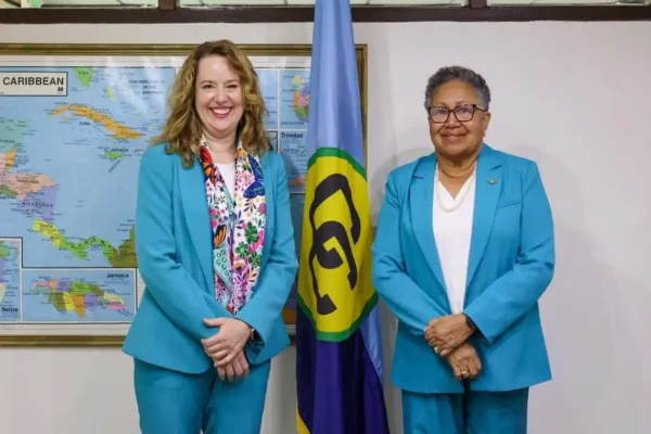 Director General of the International Organization for Migration (IOM), Ms. Amy Pope, and CARICOM Secretary-General, Dr Carla Barnett