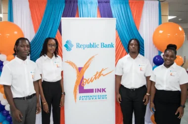 Republic Bank Youth Linkers (L-R) - Denzel James, Tia James, Sanjae Charles, and Saige Charles (Photo credit: Republic Bank)