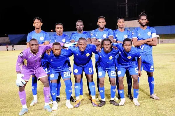 St. Lucia Team as they prepare to play San Marino two years ago
